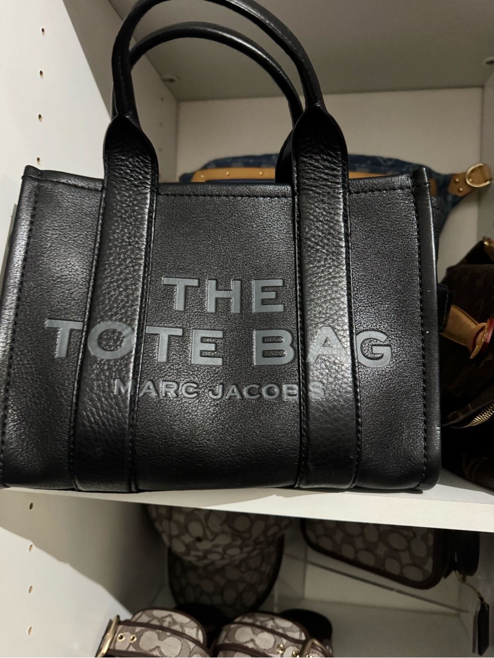 Marc Jacobs Black Pebbled Leather Crossbody Bag